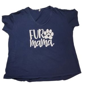 "Fur Mama" G Supply plus size XXL tee shirt